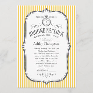 Em torno dos convites para Chás de relógio