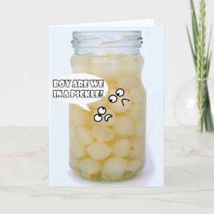 em um cartão de saudações de picles