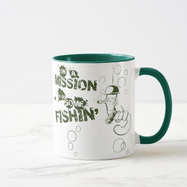 Em uma missão para fazer alguma caneca de Fishin (Direita)