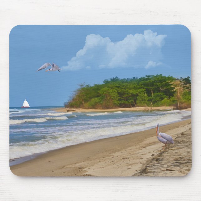 Em uma praia em algum lugar Mousepad (Frente)