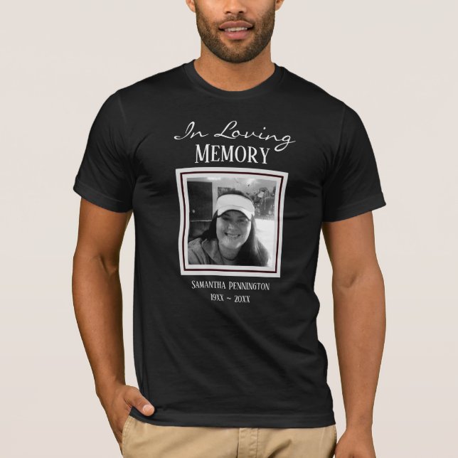 Em uma simples camiseta fotográfica de memória ado (Frente)