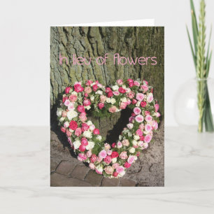 Em vez de cartão de flores para simpatia/funeral