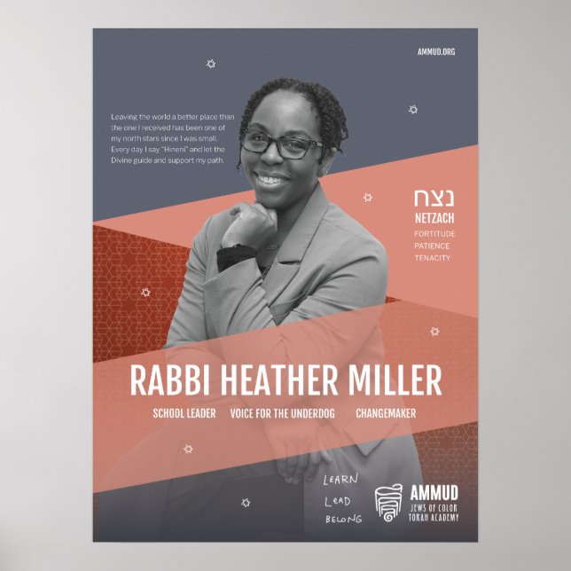 Embaixador Rabbi Heather Miller Poster (Frente)