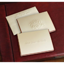 Embalagem de 25 Cartões de Nota Dobrados com Borda