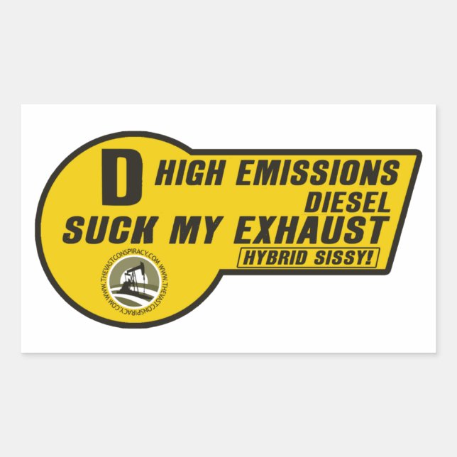 Embalagem de 4 adesivos diesel SUV (amarelo) (Frente)