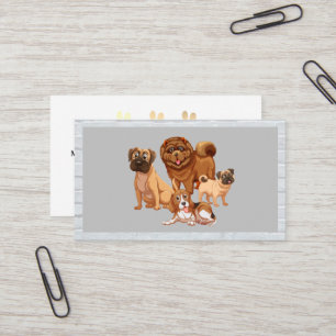 Embalagem de cães Formador Cartão de visita