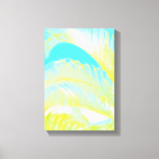 Embalagem de canvas de palma de aquarela