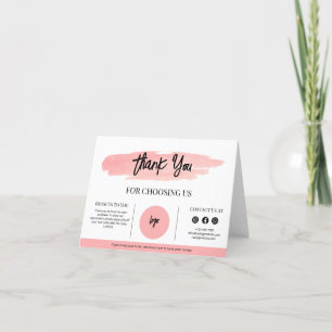 Embalagem de cartão de agradecimento empresarial I