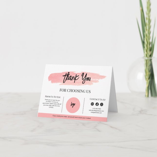 Embalagem de cartão de agradecimento empresarial I (Frente)