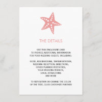 Embalagem de Convite para Casamento Starfish, rosa