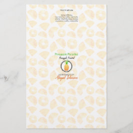 Embalagem de sabão de abacaxi | Papel linhado