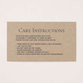 Embalagem de vestuário Kraft Washing Care editável