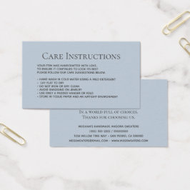 Embalagem de vestuário para lavagem de roupa azul