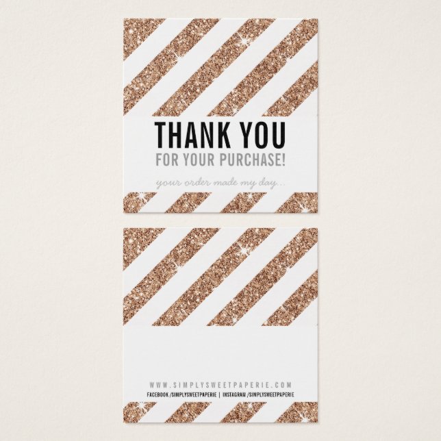 EMBALAGEM OBRIGADA A rosa dourada faixa negra (Frente & Verso)