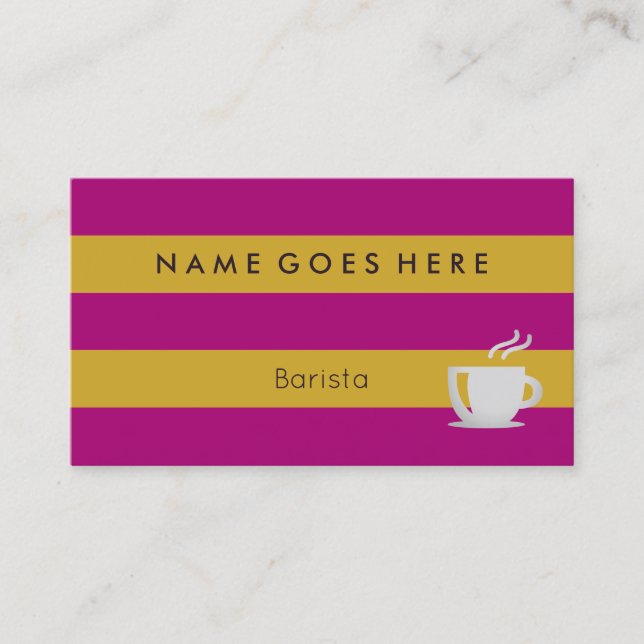 "Embandeira" cartões de visitas de Barista (Frente)