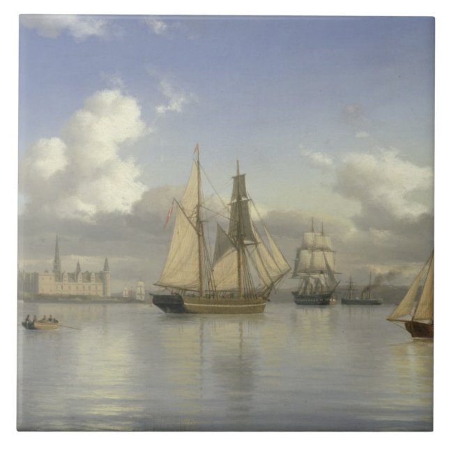 Embarcações de navigação fora do castelo de (Frente)