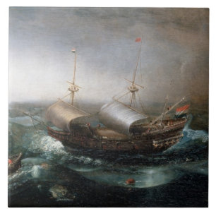 Embarcações mercantes holandesas e um Smalschip