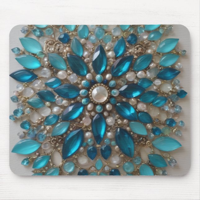 Embellished glass and stone Mousepad 4 (Frente)