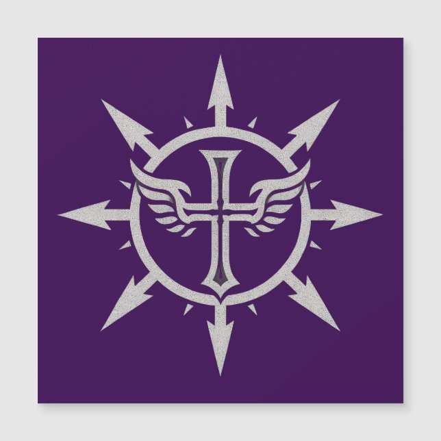 "Emblema Cruz e Asas" Ímã (Frente)