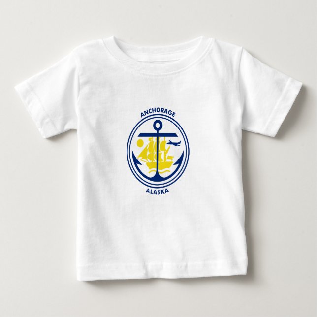 Emblema de Anchorage, camiseta do Alasca (Frente)
