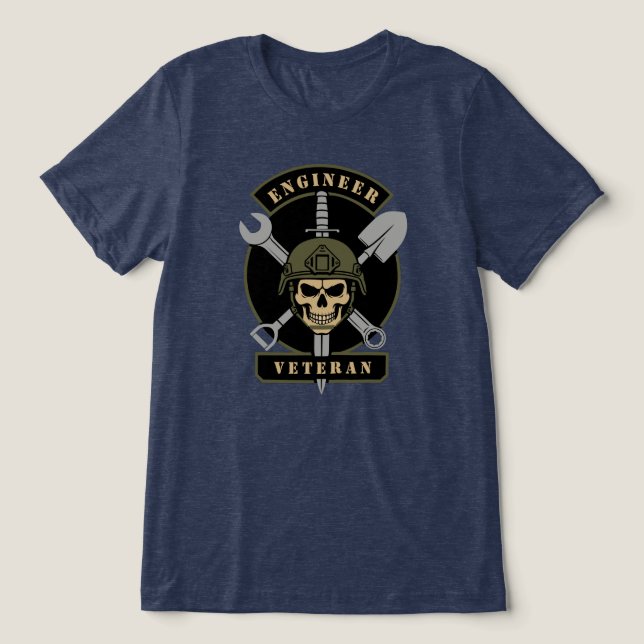 Emblema de Apoio de Combate Veterano de Engenharia (Design frontal)