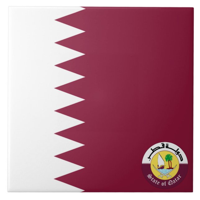 emblema de bandeira do Qatar (Frente)