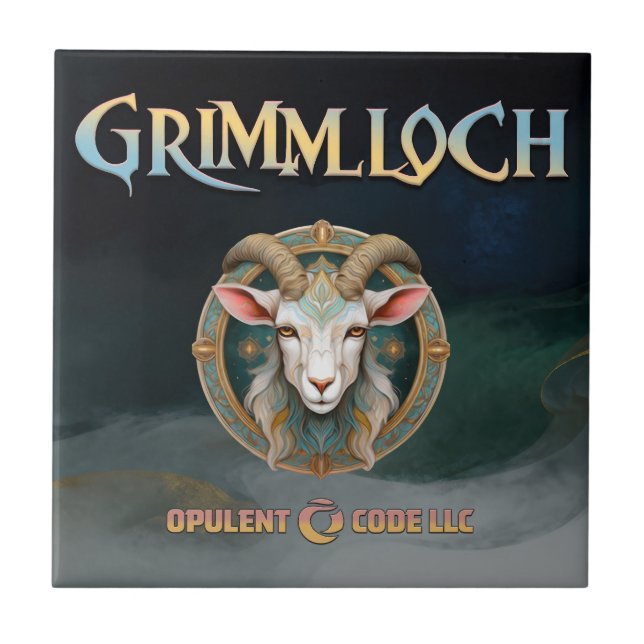 Emblema de Cabra Grimmloch RPG de Fantasia (Frente)