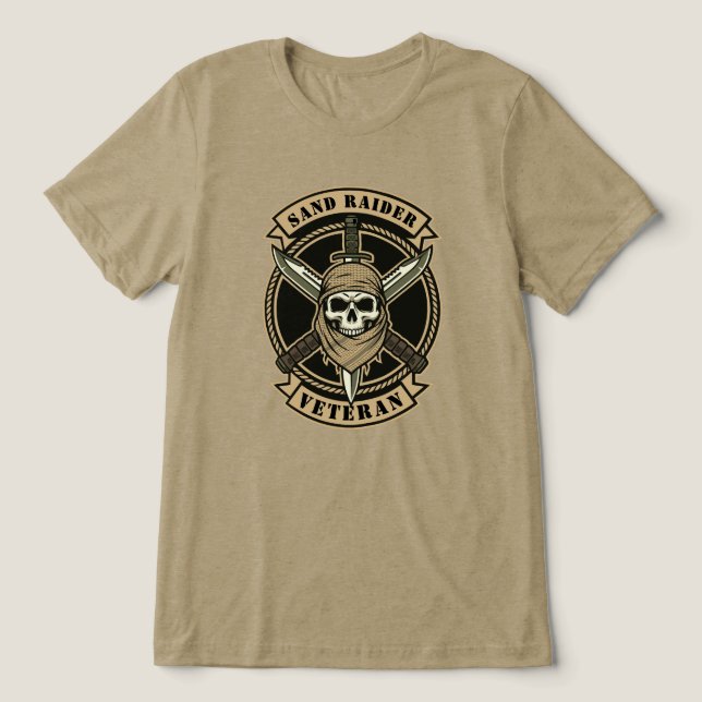Emblema de Combate no Deserto Veterano Sand Raider (Design frontal)