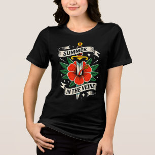 Emblema de Espada Floral Hibisco Vibrante de Ver