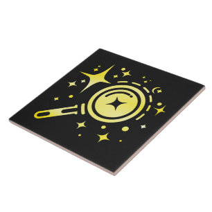 Emblema de IA Estrelas cintilantes, farol da era d
