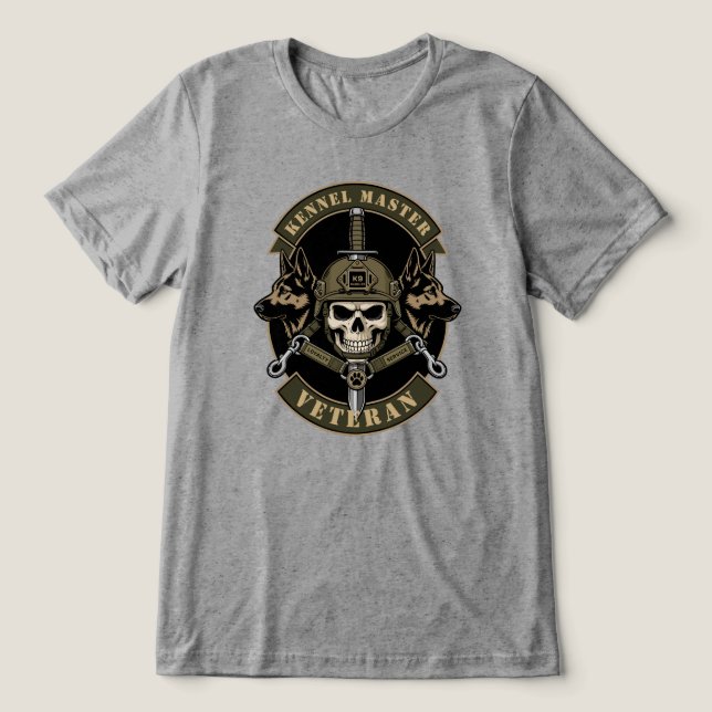 Emblema de Veterano de Cão de Trabalho Militar K9 (Design frontal)