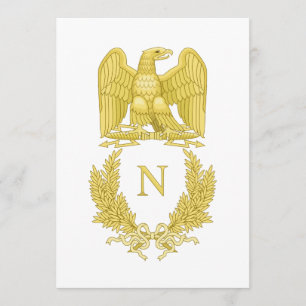 Emblema imperial francês Napoleon mim cartão do