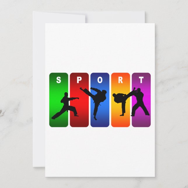 Emblema multicolorido do karaté (Frente)