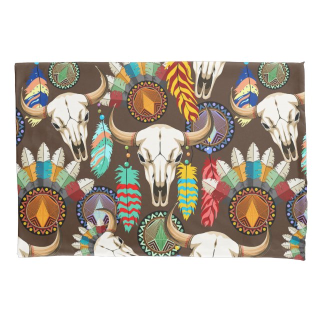 Emblema Nativo Americano de Crânio de Búfalo (Frente)