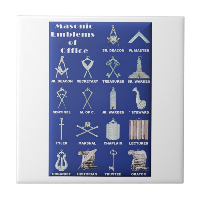 Emblemas dos pedreiro do escritório (Frente)