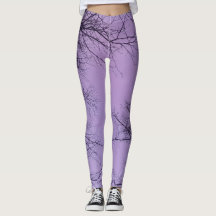 Embraço delicado de inverno: Leggings da copa lila