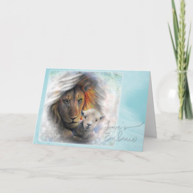 "Embraço do amor", Cartão de Saudação Dobrado (Frente)