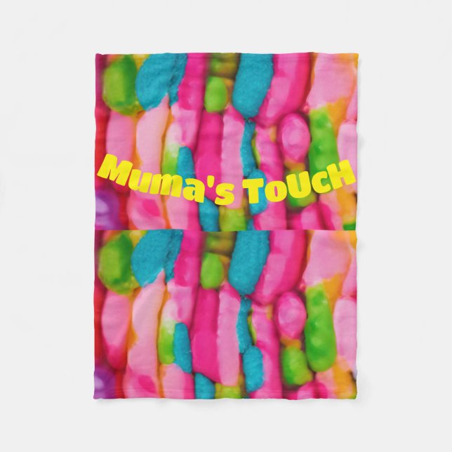 "Embraço Vibrante: Pequeno cobertor de Folha (Frente)