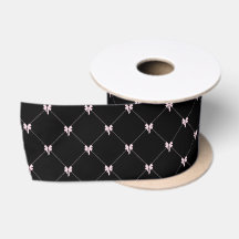 Embrulho de Presente com Laço Preto e Rosa