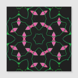 Emerald and Pink Kaleidoscope Magnetic Card