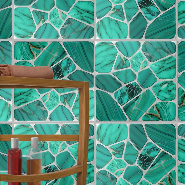 Emerald Coast Marble Mosaico abstrato art (Criador carregado)