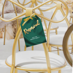 Emerald e Dourado Casamento Reservado Sentado Gran