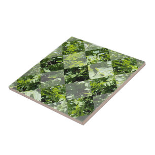 Emerald Elegance: Folhas Verdes em Diamond Cut,