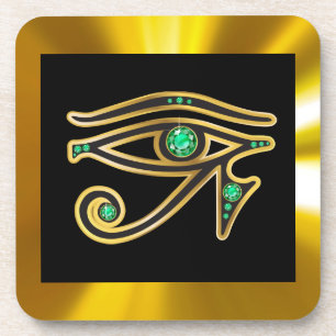 Emerald Eye de Ra na Porta copos Dourada de Cork