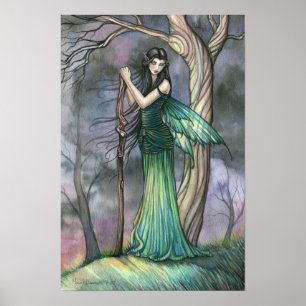 Emerald Fae Fairy Poster por Molly Harrison
