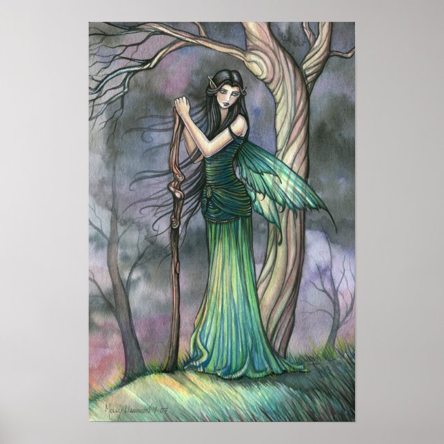 Emerald Fae Fairy Poster por Molly Harrison (Frente)