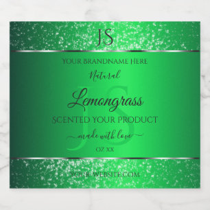 Emerald Green com Etiquetas de Produto de Iniciais
