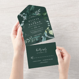 Emerald Green Deixa A Frame Casada Tudo Em Um Únic