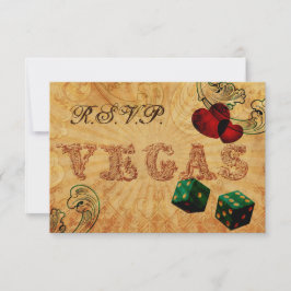 emerald green dice Vintage Vegas rsvp 3,5 x 5