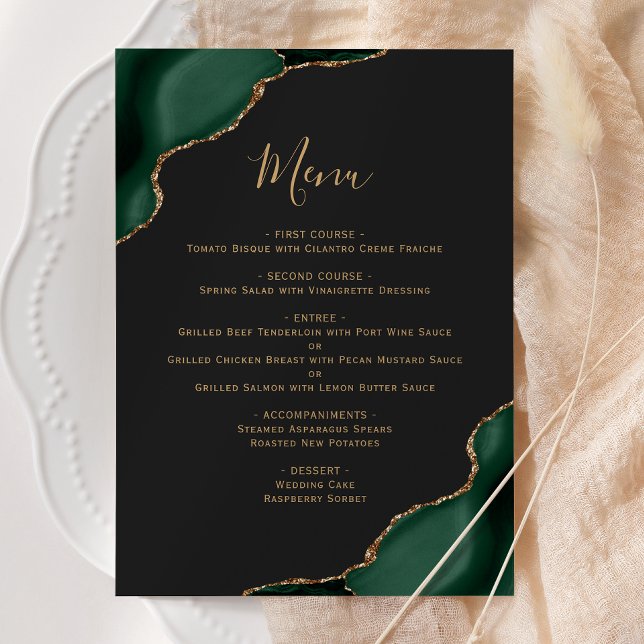 Emerald Green Dourado Dark Wedk Menu (Criador carregado)